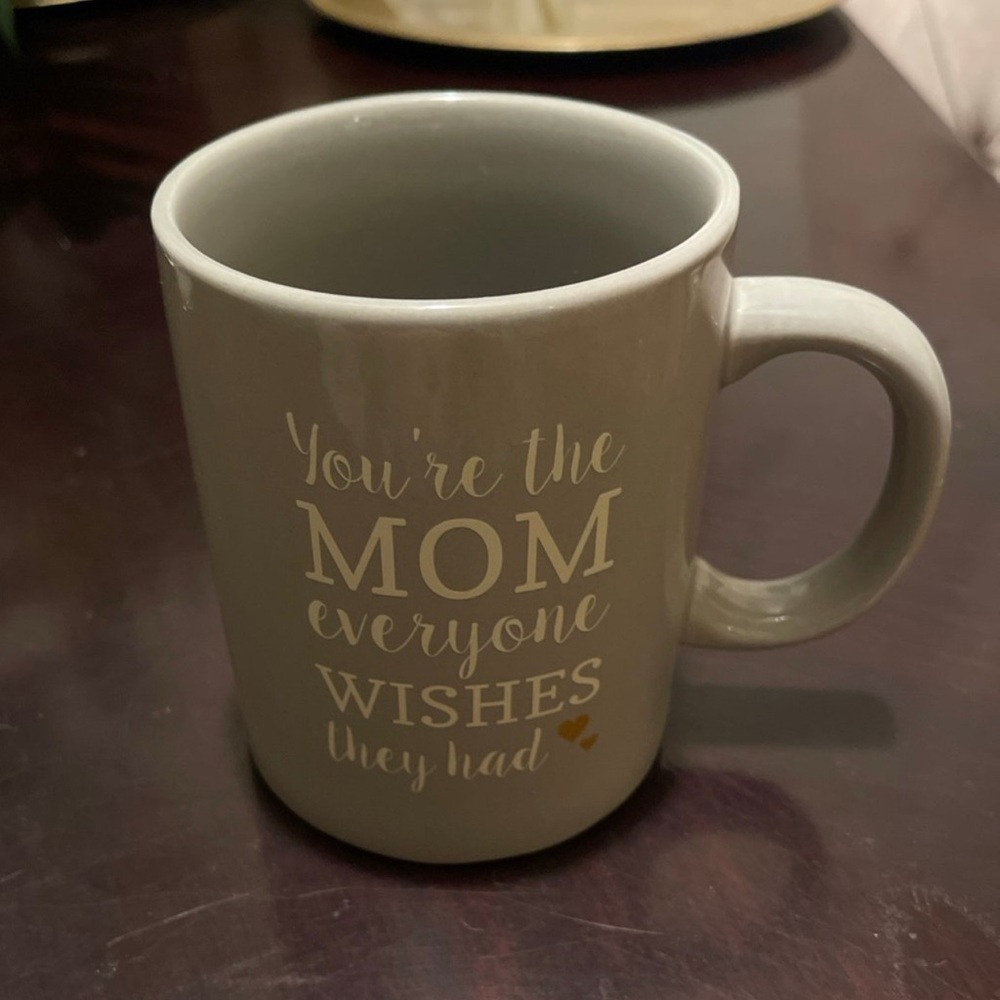 Gray Ceramic Mug with Heartfelt Message